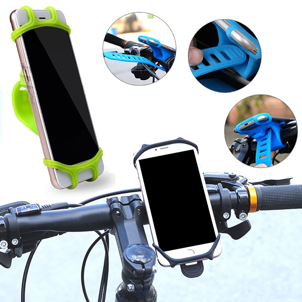 Motorrad Lenker Fahrrad Handy, Mobiltelefon praktisch Halterung Unterstützung Fahrrad Silikon X-Griff Telefon Stehen für Smartphone Halterung