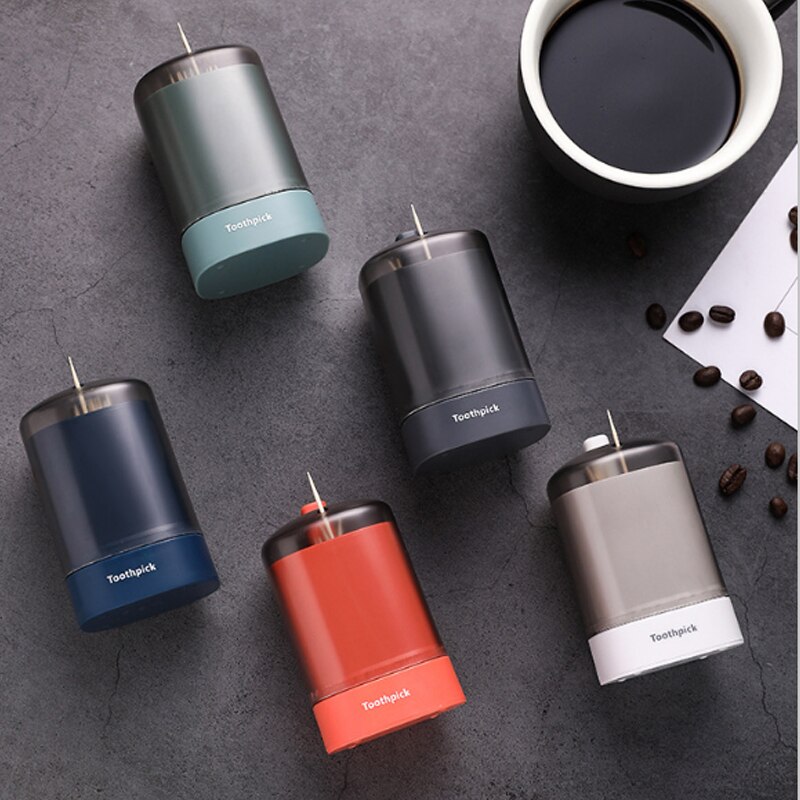 Automatic Pop-up Toothpick Box Portable Pop-up Toothpick Holder Container for Restaurant Kitchen Toothpicks Dispenser