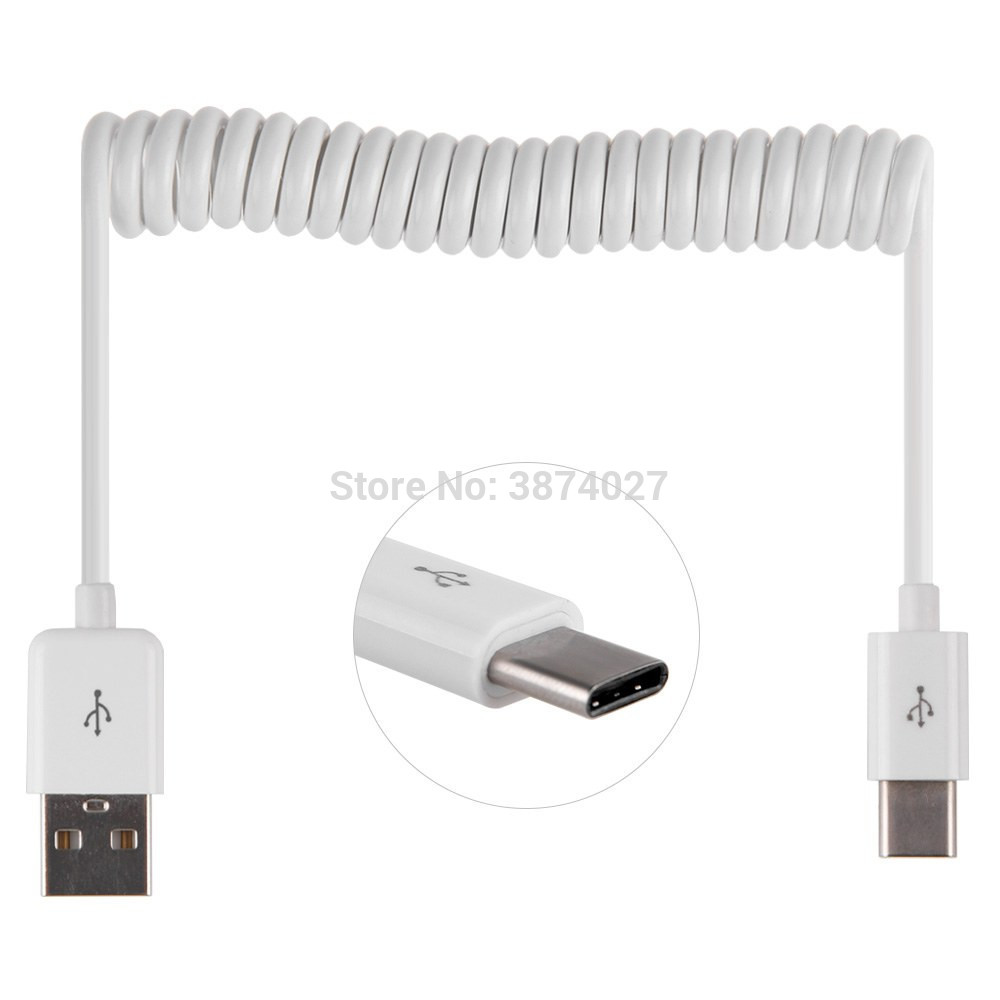 Frühling dehnen USB-C 3,1 Typ C Stecker auf USB 2.0 Einem Männlichen Daten kabel für HUAWEI P9 10 Onepuls 2 3 Nexus 6 P 5X S8 + 100 cm/300 cm