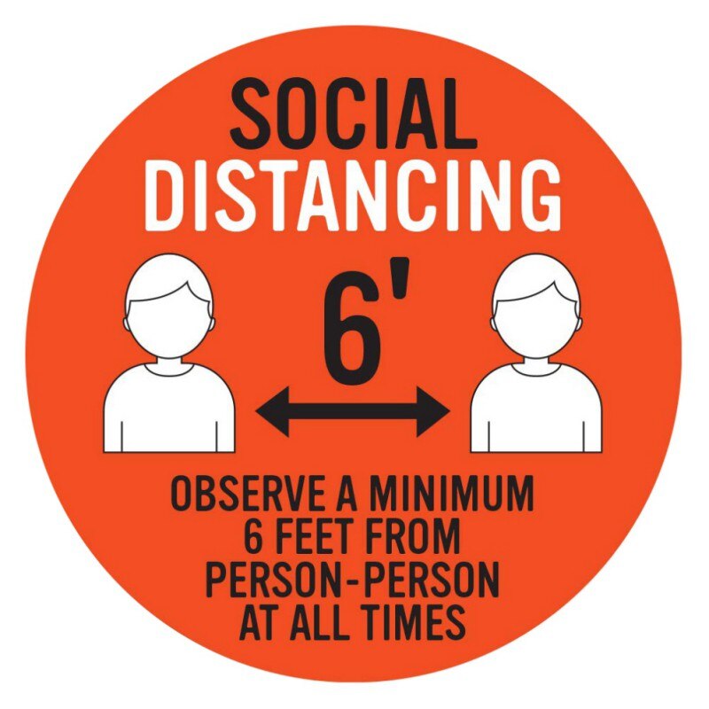 Sociale Distantiëren Auto Indoor Grond Sticker Veiligheid Vloer Teken Marker Anti-Slip Commerciële Grade 11 "Ronde