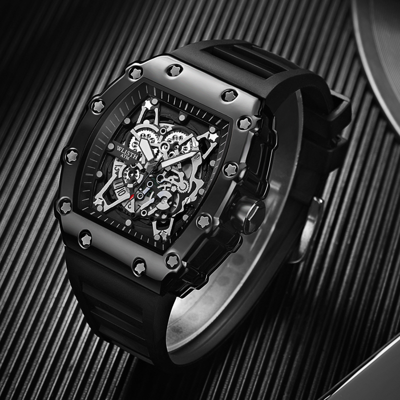Reloj de comercio exterior Esfera grande para hombres Reloj luminoso cuadrado deportivo resistente al agua de cuarzo para hombres