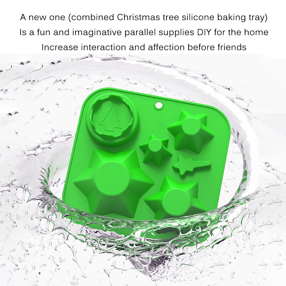 Kerst Decor Tree Siliconen Cake Chocolade Bakvormen Bakvorm Ijsblokjesbakje Gelei Wax Cakevorm Kerstboom Bakvormen