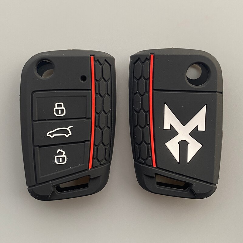 Funda de Gel de sílice para llave de coche, cubierta de 3 botones para Volkswagen Golf 7 mk7 Seat Ibiza Leon FR 2 Altea Azteca para Skoda Octavia