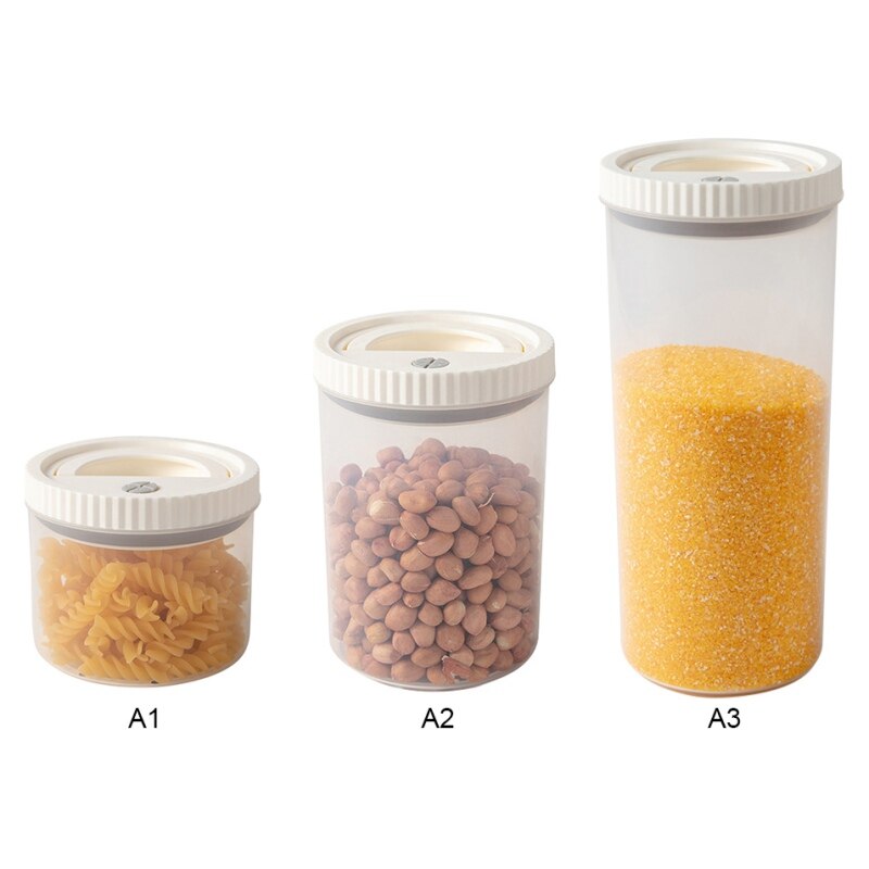1000ML Plastic Sealed Cans Kitchen Storage Boxes Transparent Food Snacks Canister Keeping Fresh Plastic Food Storage Canned