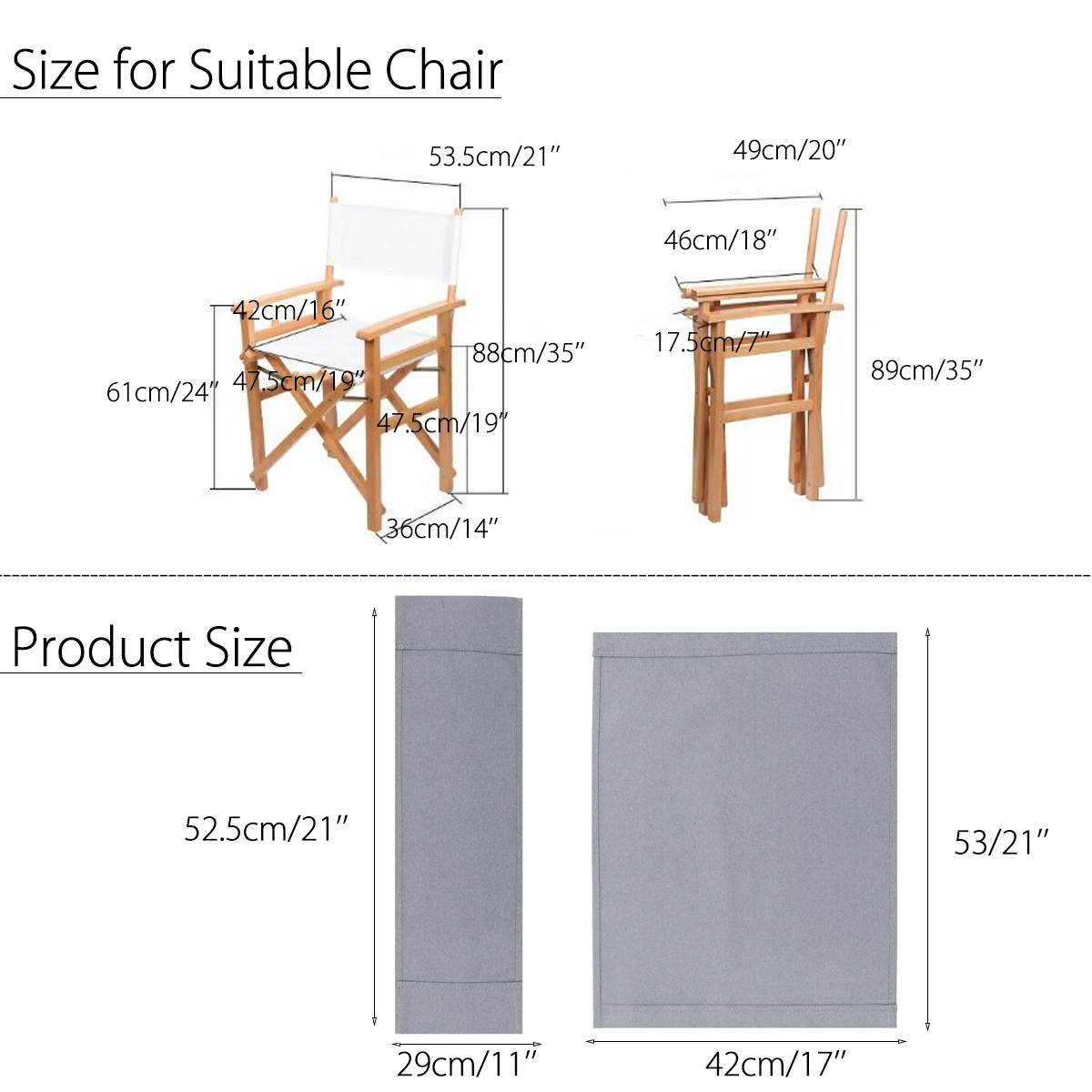 Housse de protection de dossier de siège en toile pour chaise de réalisateur décontractée, 4 couleurs, kit de remplacement pour extérieur, jardin, maison, tissu