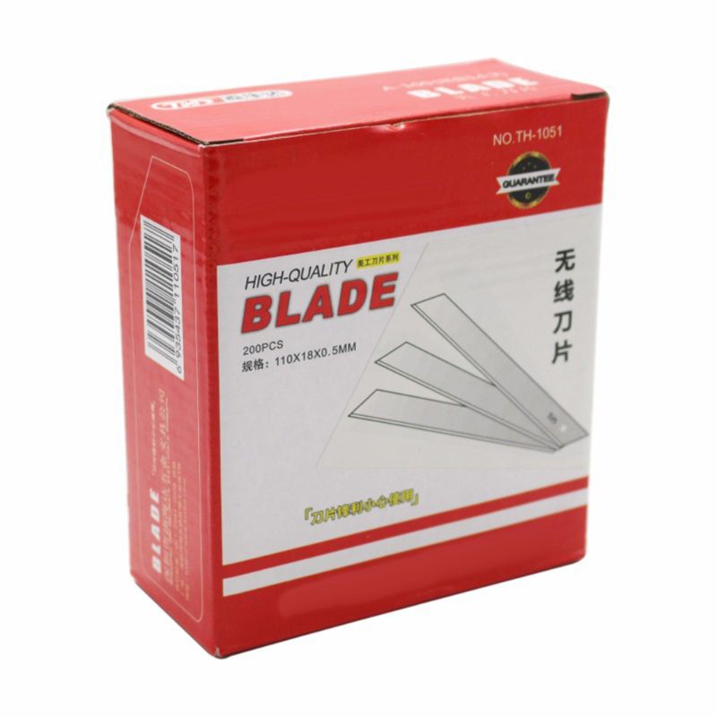 10 Pcs Utility Knife Refill Blade Carbon Steel Replaceable Cutting Blades Replacement No Creases Office Supplies