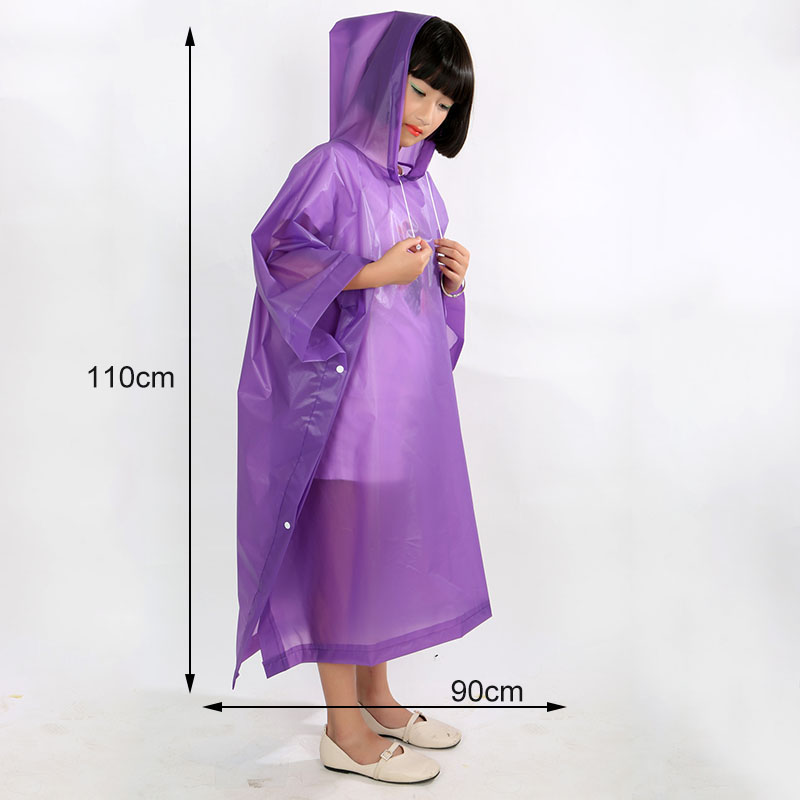 1Pcs Cartoon Dier Stijl Waterdicht Kids Regenjas Voor Kinderen Regenjas Regenkleding Regenpak Student Dier Stijl Regenjas: Paars