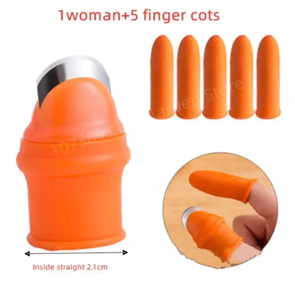 Silikon Daumen Messer Schutz Finger Schutz Getriebe Schneiden Gemüse Ernte Messer Rotector Fingerspitze Finger Arbeit Handschuhe