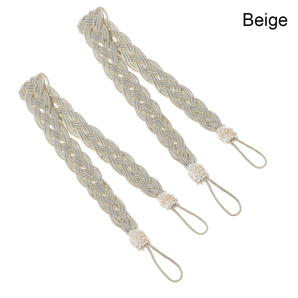 2 pezzi tiranti per tende magnetici forte magnetico casa multicolori holdback tenda cravatta fibbia clip senza punzonatura cinghie decorazioni fai da te: B-beige