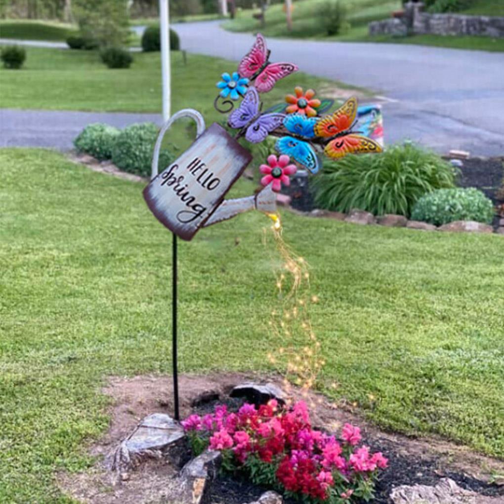 Guirlande lumineuse suspendue en métal pour jardin, décoration de paysage, bouilloire, bricolage
