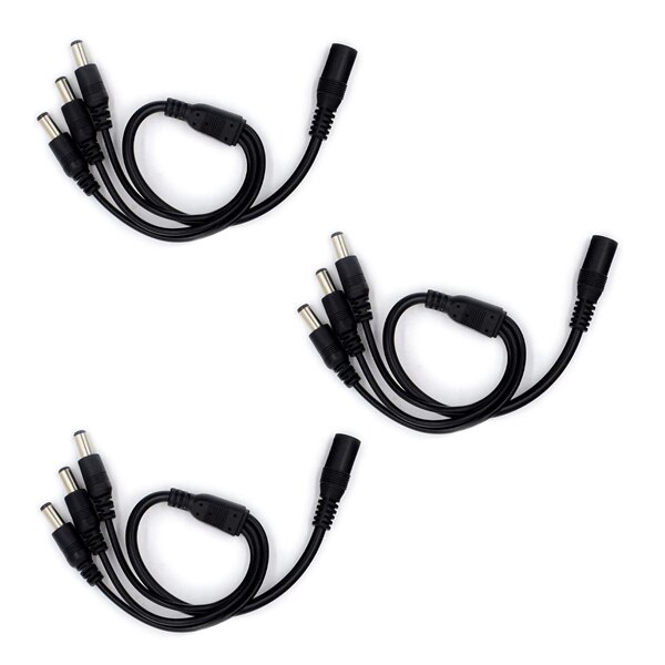 DC Splitter LED Strip 1 Female to 2 3 Male Way 5mm*2.1mm Splitter Extension White LED Strip Light Power Splitter 2,3,5Pcs/lot: 1 to 3  x 3pieces