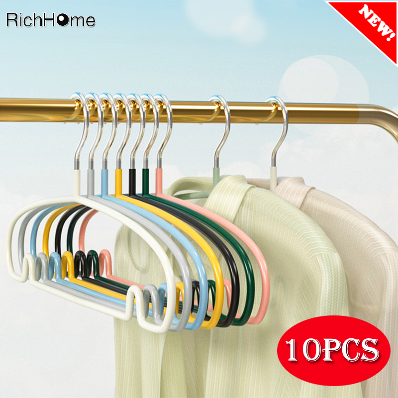 Cintres Ronds Antidérapants pour Vêtements, Gain de Place, pour Manteau, Pull, Vestes et viser