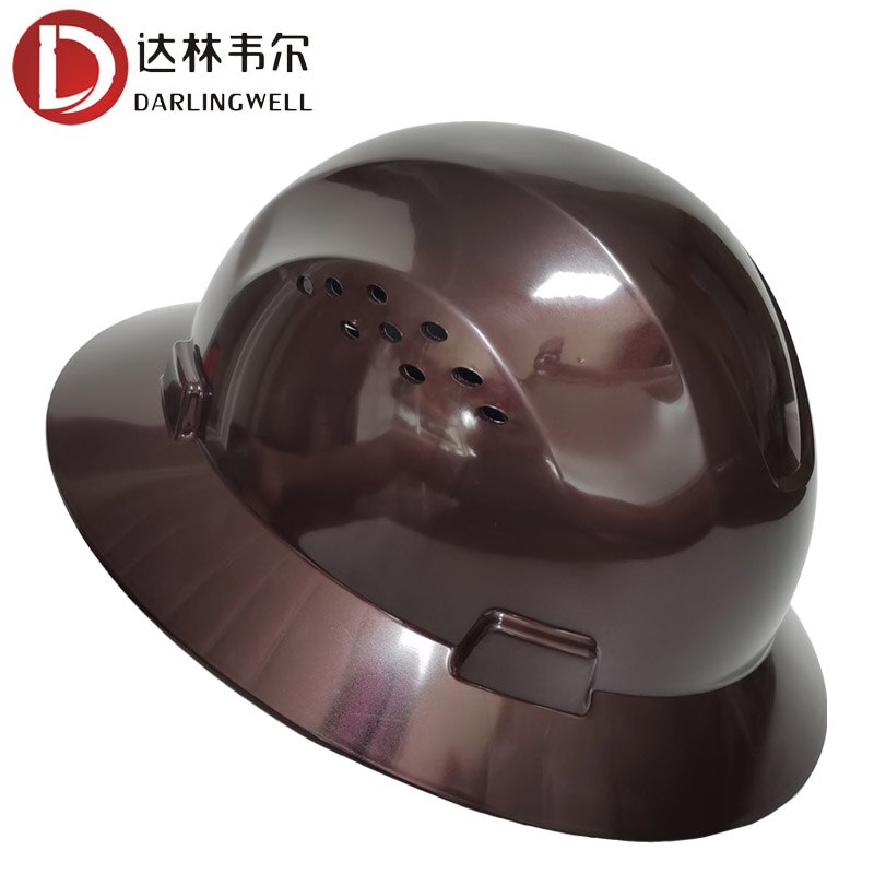 DARLINGWELL Full Brim Hard Hat Vented Safety Helmet Breathable Working Railway Metallurgy Mine Construction Cap