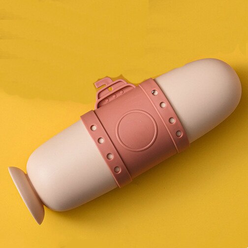 cartone animato sottomarino dente scatola Spazzolino Da Viaggio Scatola di Immagazzinaggio Portatile di Lavaggio della Tazza di Coppia Dente scatola impostato Da Viaggio Eco-amichevole Bocca tazza: rosa