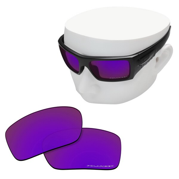 OOWLIT Anti-Kras Vervanging Lenzen voor-Oakley Si Ballistic Det Cord Geëtst Gepolariseerde Zonnebril: Purple Mirror