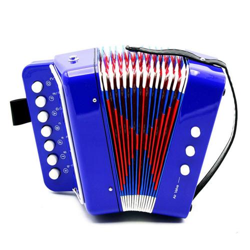 Mini acordeón de 7 teclas, 3 botones, juguete educativo para niños, instrumento Musical de