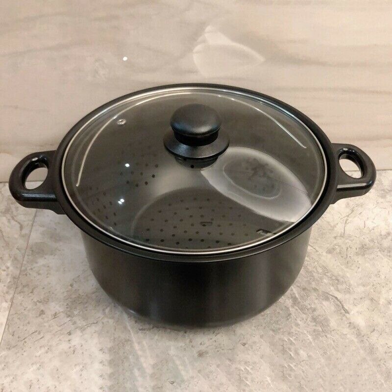 2-in-1 Stainless Steel Pot With Built-In Strainer Basket Not Sticky Pot For Kitchen Drain Pasta Vegetables