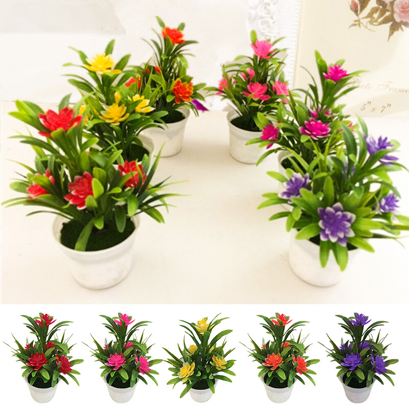 Künstliche Pflanze Lilie Blume Topfpflanzen Zuhause Hochzeit Wohnzimmer Tisch Einkaufen Dekor Künstliche Wasserpflanzen Bonsai Kunststoff