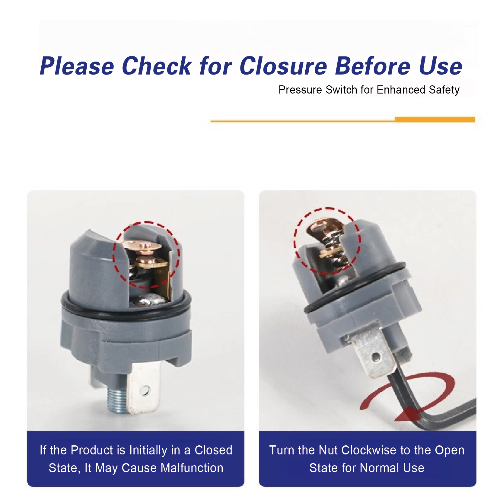 QPM11-NO QPM11-NC Adjustable Air Pressure Switch 1/4 1/8 Inch Pneumatic Diaphragm Hydraulic Pressure Control for Compressor