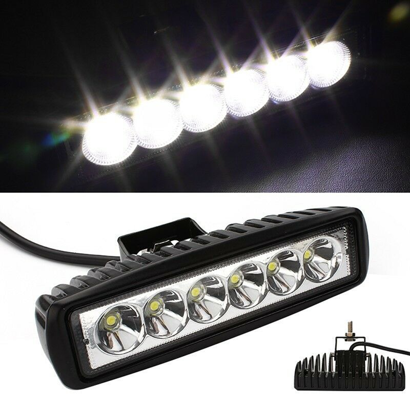 1Pcs 18w DRL LED Spot Flood Work Light Worklight 6000k led work lights 4WD UTE SUV Truck