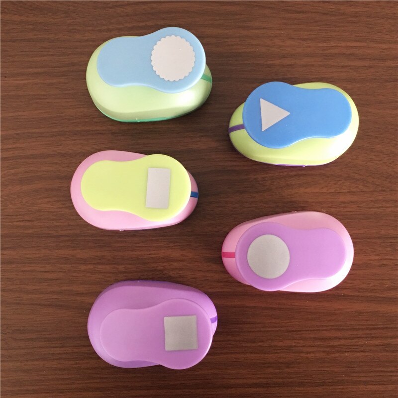 5PCS Geometric shapes Shaped craft punch set 1 inch Scrapbook DIY Paper Cutter EVA foam Geometry Hole Punches
