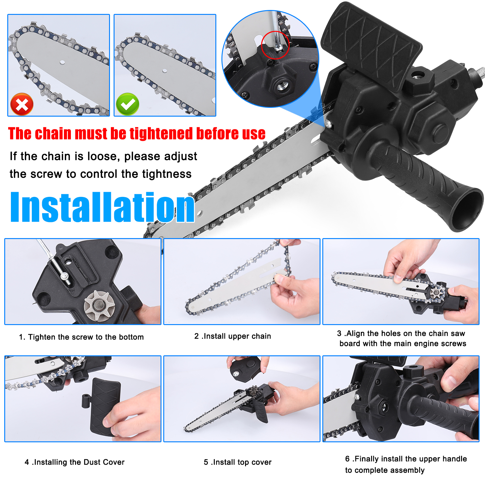 Z30 6 Inch Electric Drill Modified To Electric Chainsaw Tool Attachment Electric Chainsaws Accessory Practical Modification Tool