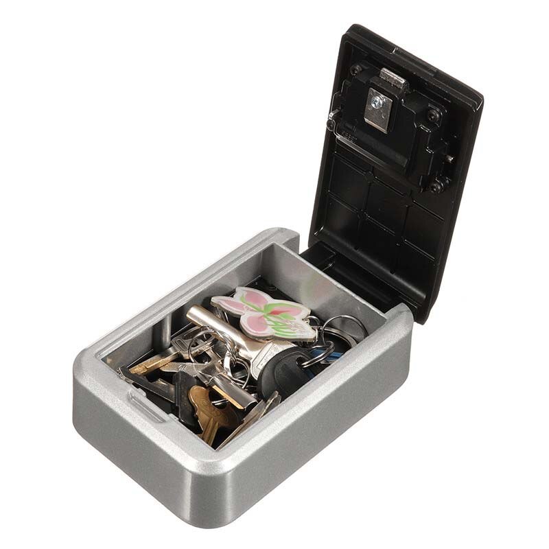 Sikkerhedsnøgle pengeskab udendørs nøgle lås boks aluminium vægmonteret vandtæt 4 -cifret kombinationsadgangskode