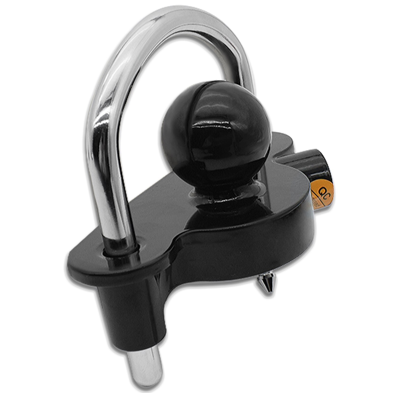 Universal Heavy Duty Hitch Lock Caravan Trailer Ball Coupler Lock Black Safe Security Anti-Theft Trailer Lock
