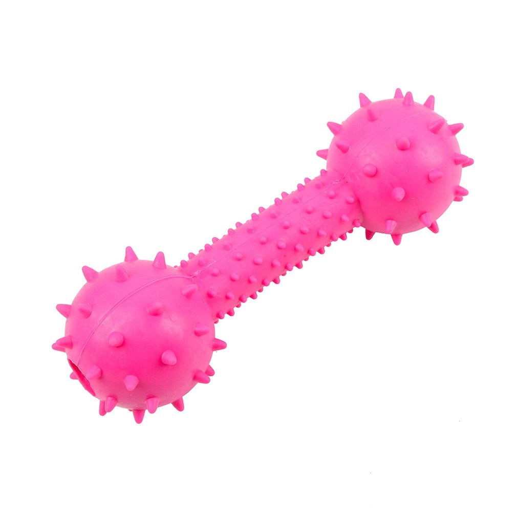 Tpr kæledyrs legetøj gummi bidfast legetøj hundeknogle stikkende vægtstangslegetøj pet legetøj hundeknogle spiny vægtstangslegetøj: Default Title
