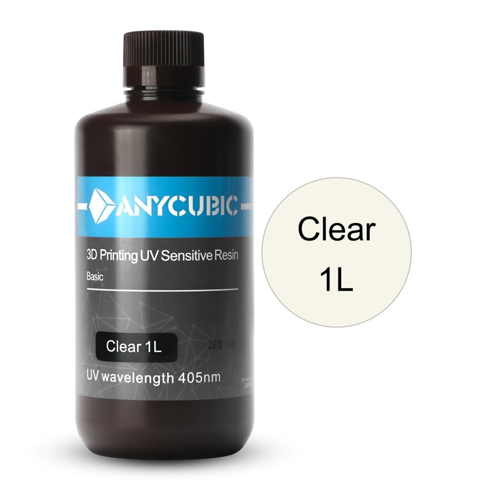 ANYCUBIC Photon 405nm 1L Resin for Photon S 3D Printer LCD UV Sensitive Resin Liquid Printing Material Photosensitive UV Resin: Clear-1L