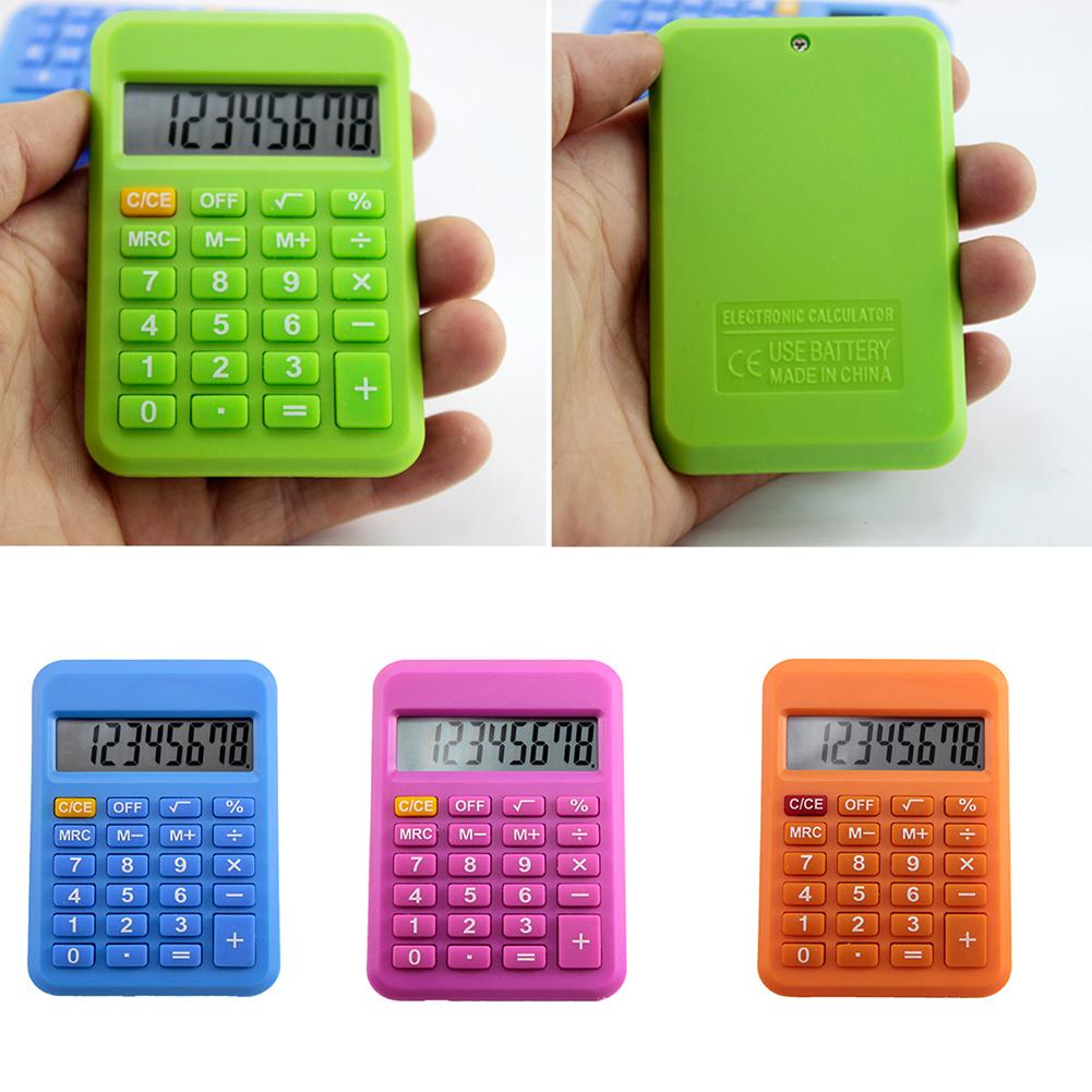 Portable Mini Calculators 8 Digits Electronic Calculator Battery Power Economical Calculator School Student Calculating Tools