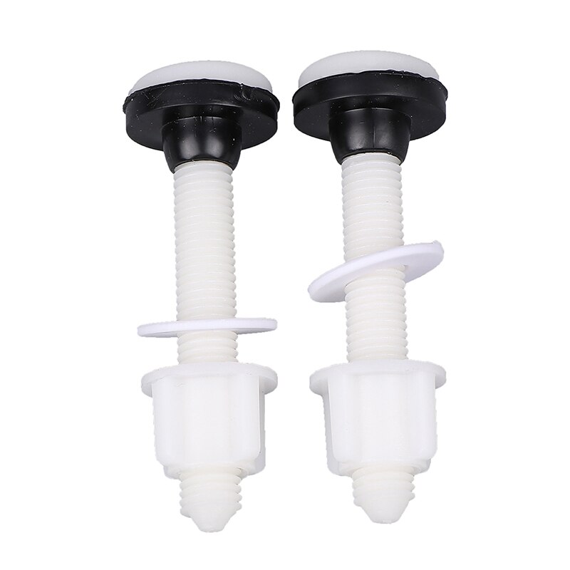 2pcs Toilet Seat Hinge Bolts Screw Fixing Fitting Kit Toilet Seat Plastic Fastener Repair Accessories: Default Title