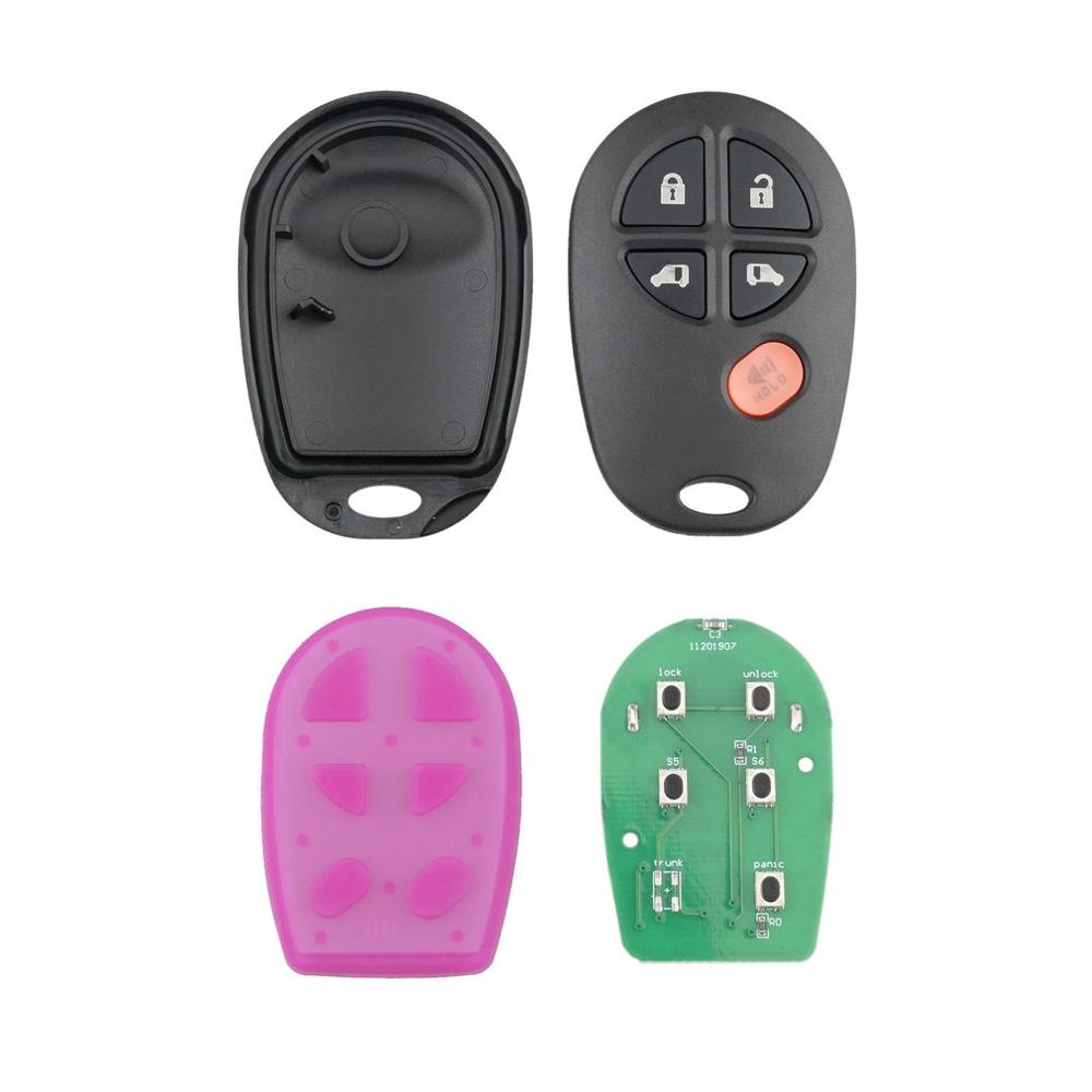 5-Key Remote Control 315Mhz Plastic Alloy Automobile Parts Car Replacement Key Keyless Entry Key Remote Control