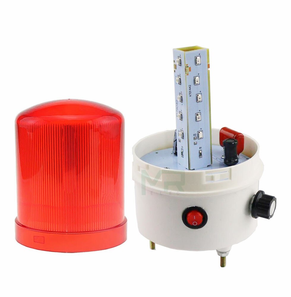LED sound and light alarm 220v24v12v rotary warning light adjustable volume led sound and light integrated alarm indicator ligh