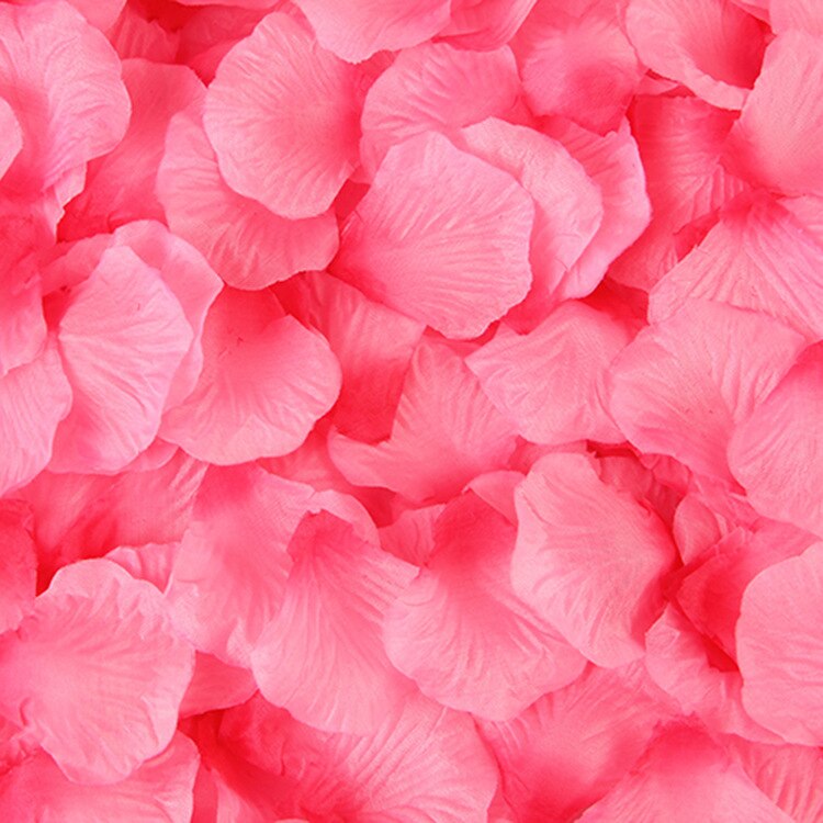 Pétales de roses 500 pièces/sac en soie, pour décoration de mariage romantique, fleurs artificielles, accessoires de mariage: gradient hot pink