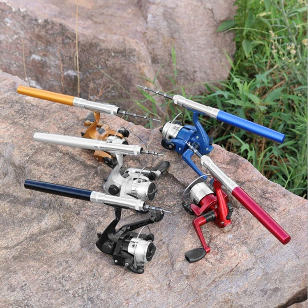 OUTAD Super Lightweight Portable Pen Rod Fishing Set Mini Telescopic Fishing Rod Pole + Reel Pocket Fishing Reel Accessories