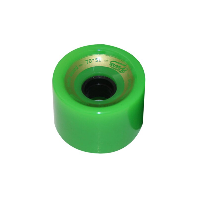 1/4 pcs Skateboard Wheels Bearings Elastic PU Wearable Flexible Durable 70x51 Skateboard Wheel Supplies: Green