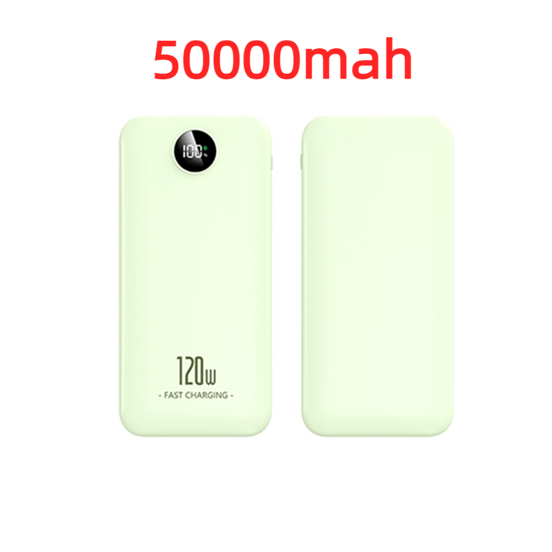Xiaomi 120W Power Bank 200000mAh Large Capacity Fast Charging Mobile Portable Digital Display Spare Battery for Iphone Huawei: Transparent
