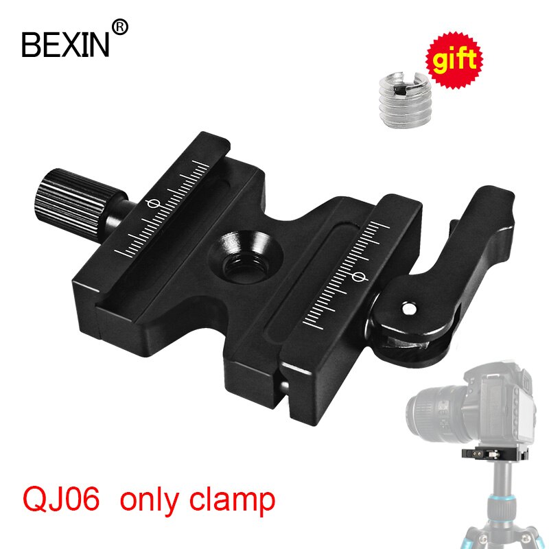 Dubbele Lock Camera Quick Release Clamp Camera Klem Aluminium Statief Adapter Quick Mount Accessoires Voor De Dslr Camera: Only clamp