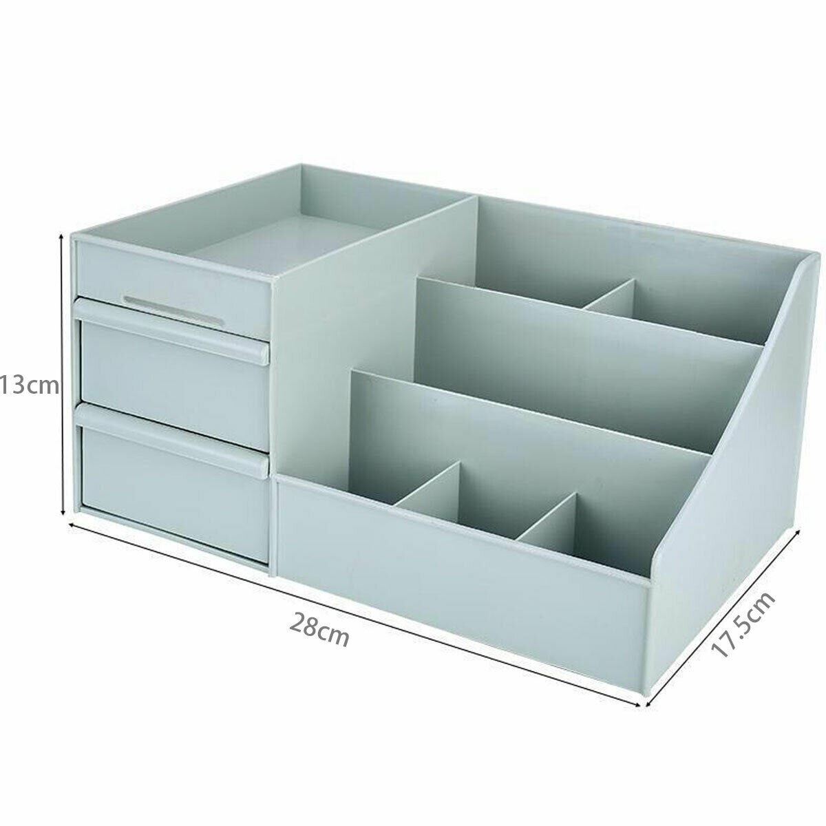 Plastic Huis Lade Bureau Desktop Storage Box Organiser Clear Acryl Make-Up Organisator Voor Cosmetische: Blauw