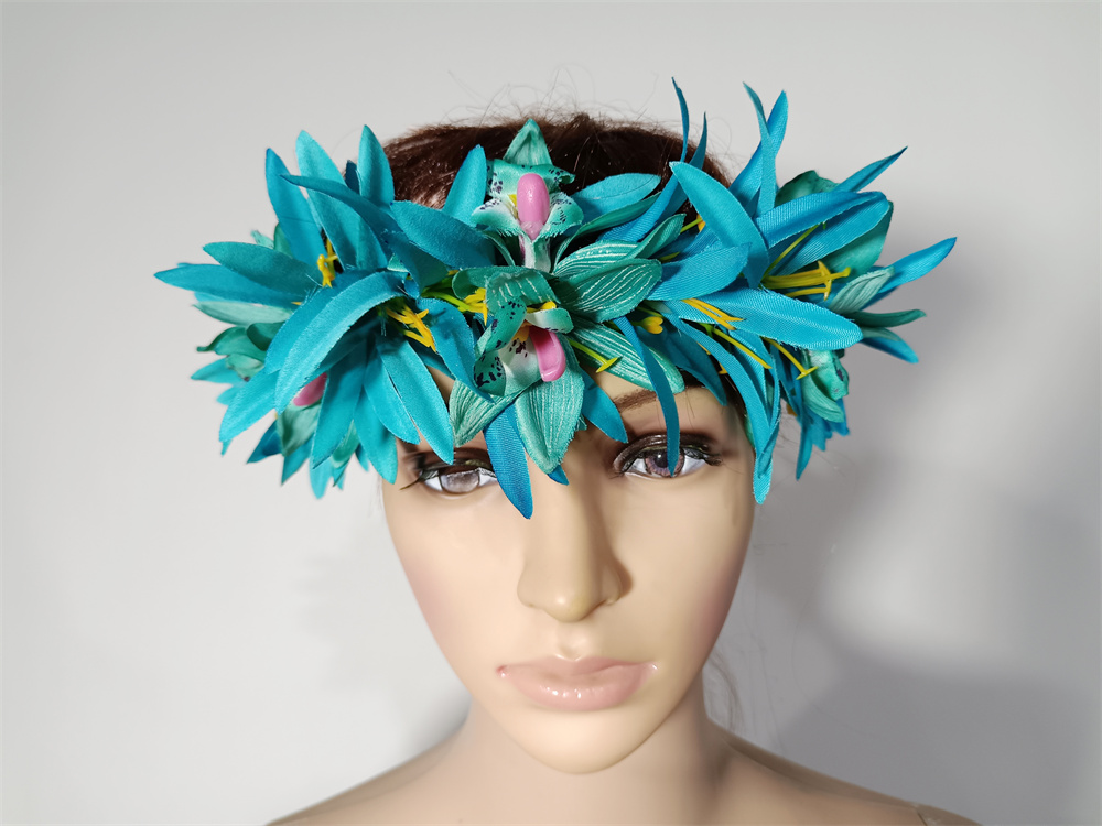 ragno giglio Orchidea Fiore fascia Hula ballerina Ragazza Copricapo Prestazioni per feste Hawaii Ghirlanda Accessori per capelli Vendita calda