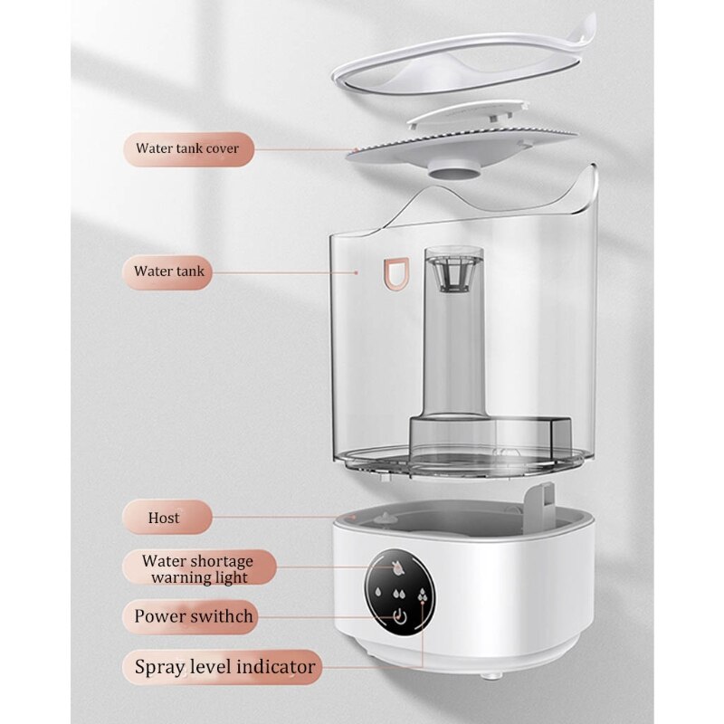 Luchtbevochtigers Voor Slaapkamer, Cool Mist Luchtbevochtiger Voor Baby 'S Top Vullen Ultrasone Luchtbevochtiger, Etherische Olie Diffuser