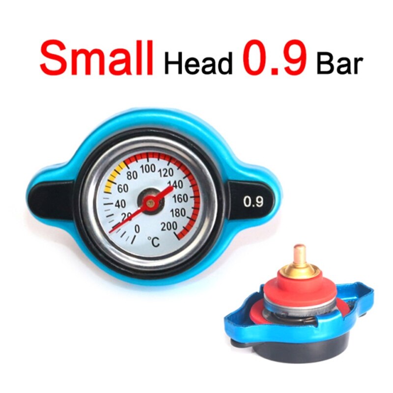 Radiator Cap with Temperature Gauge 0.9 Bar/ 1.1 Bar/1.3 Bar Universal Radiator Cap for Car Motorcycle High Pressure: 1
