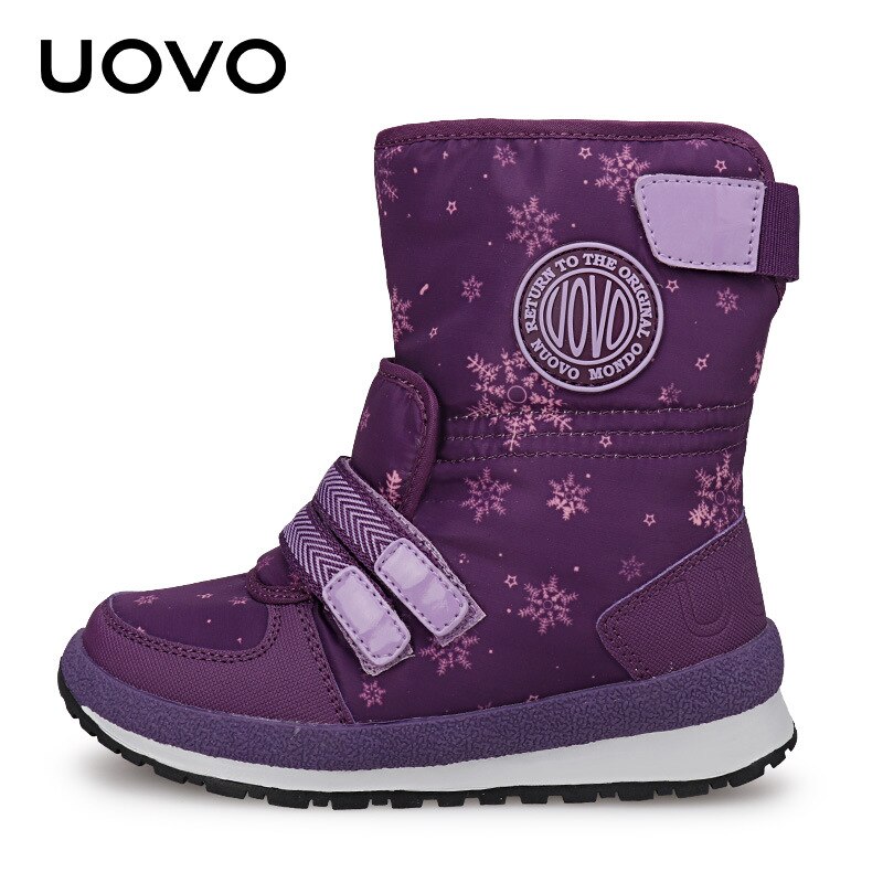 6 7 8 9 10 11 12 13 Jaar Uovo Kind Mode Winter Midden Buis Voor Grote Kinderen Meisje pluche Warme Snowboots Sport Schoenen