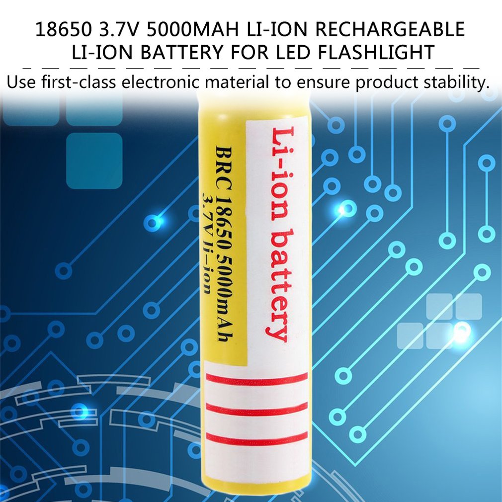 18650 li-Ion 5000mAh Kapazität 3,7 V Akku für LED Taschenlampe Taschenlampen Blau Taschenlampe Batterien Keine speicher Wirkung