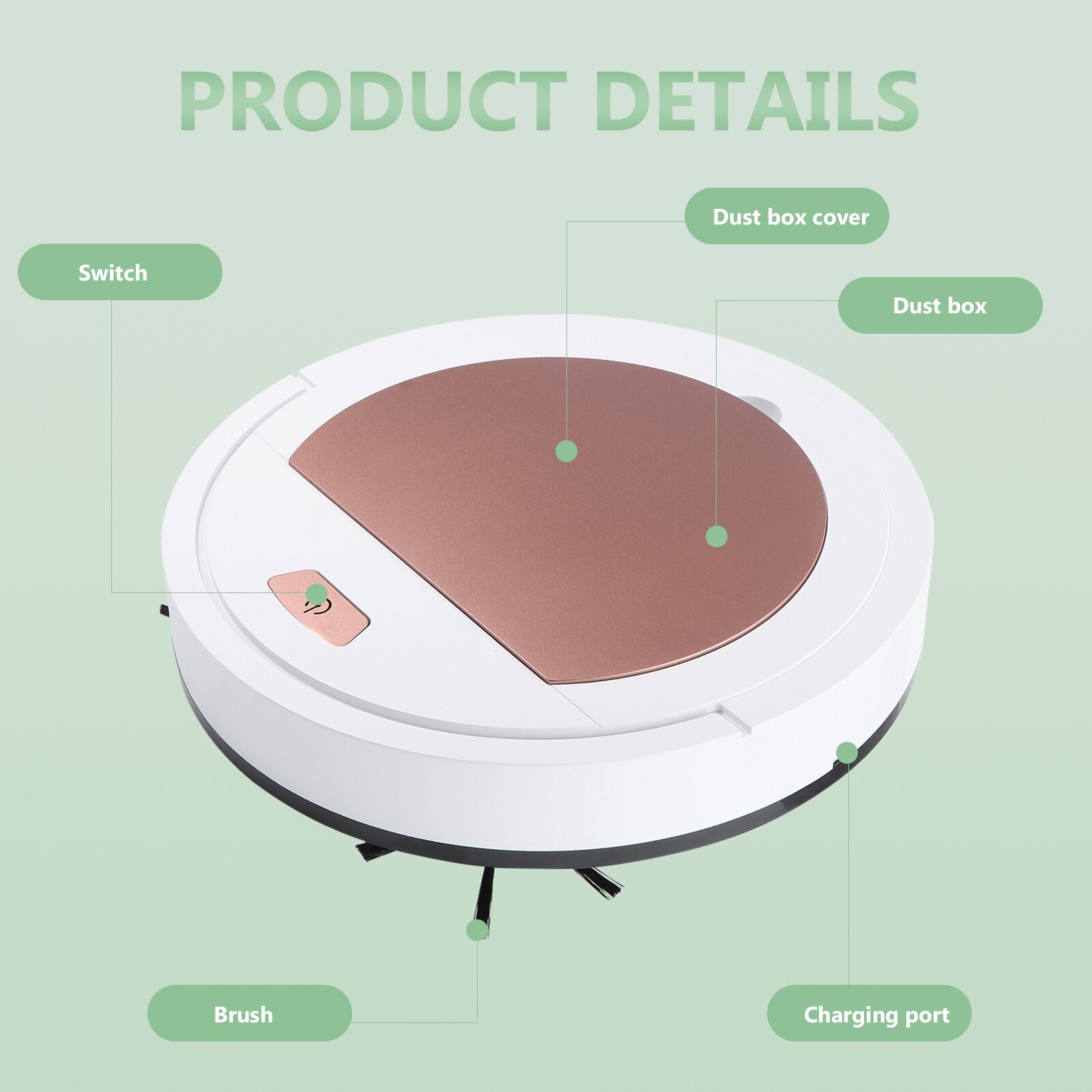 1pc Robot Cleaner Small Smart Cleaner Auto Cleaner Floor Mopping Robot Cleaning Machine