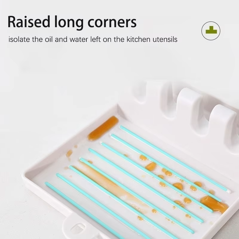 Keukenlepelhouders Vork Spatel Rek Plank Organisator Plastic Eetstokjes Houder Antislip Lepels Pad