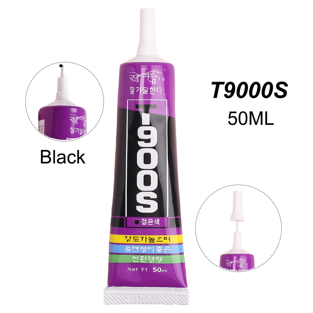 Black 50ML T9000s Super Glue Touch Screen Phone T7000 Scrapbooking Glitter Component Adhesive Diamond Paint Rhinestone UV E8000