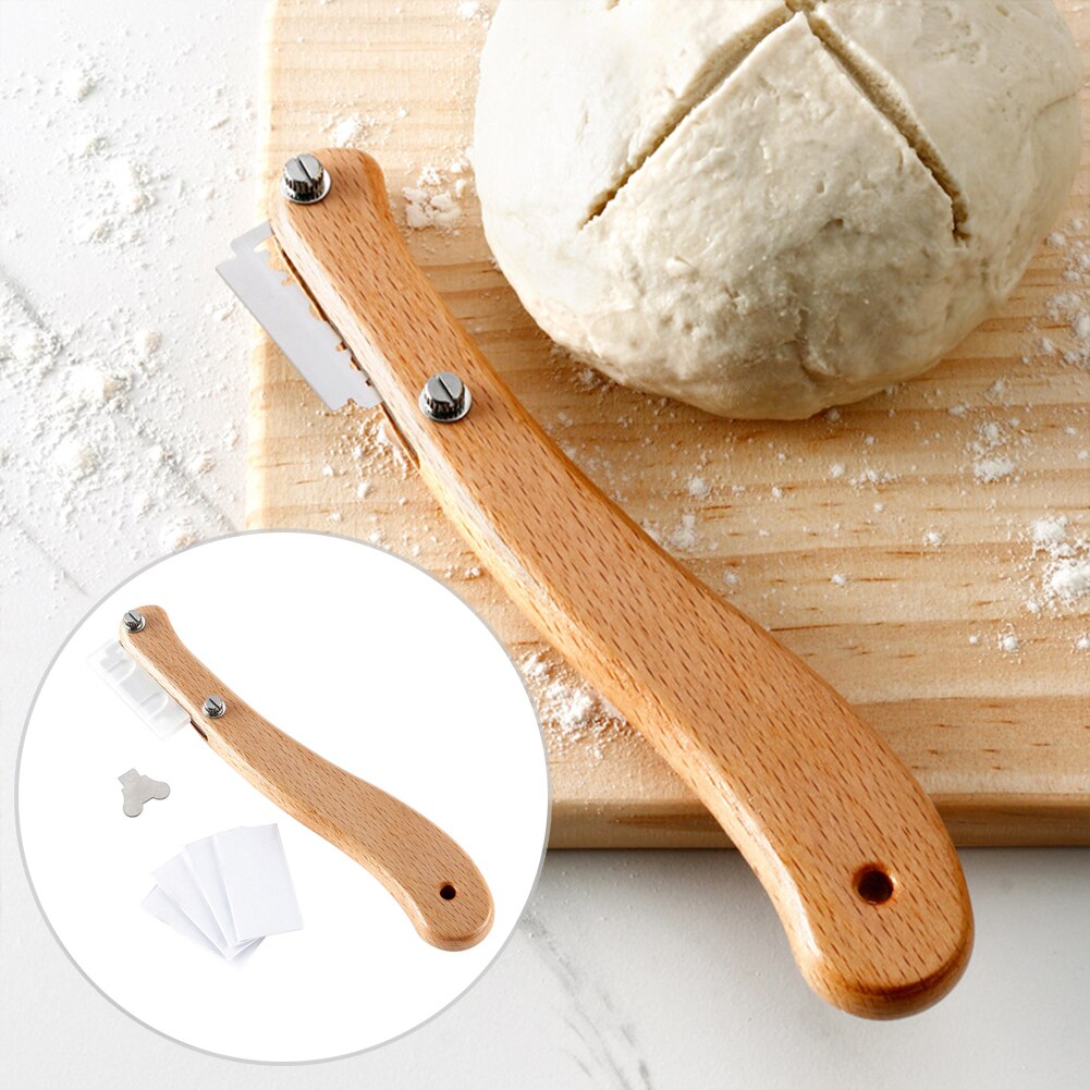 Bread Lamp Slashing Tool Dough Making Slasher with 5 Replacement Blades, Protector, Key Backing Kitchen Accessories Tool