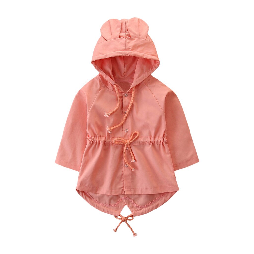 Chaqueta cazadora prendas de vestir de dibujos animados gabardina de color puro primavera otoño: Rosa / 5 años